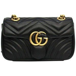 Gucci Black Leather Marmont Bag